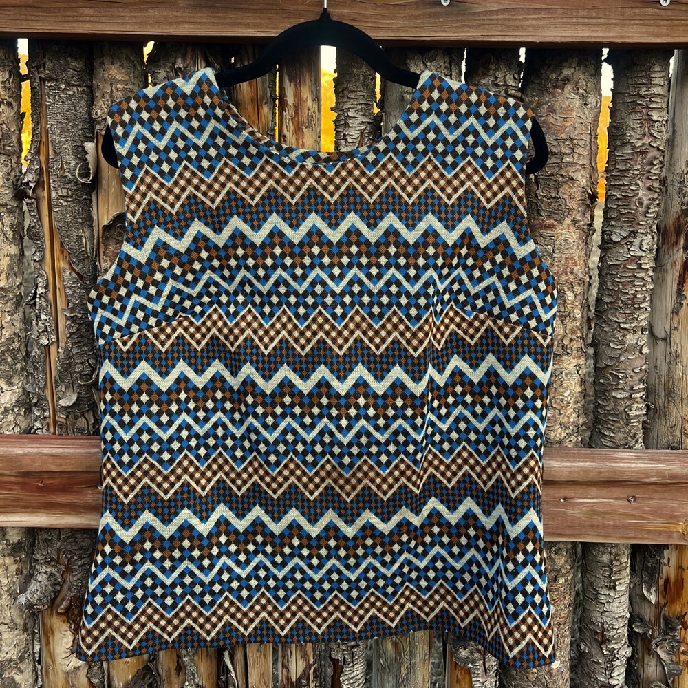 Vintage, handmade sweater tank top.